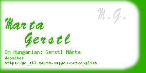 marta gerstl business card